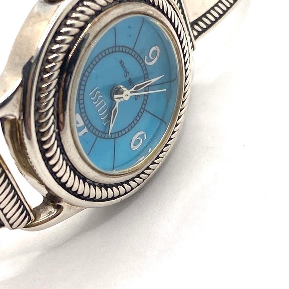 Ecclissi Sterling Silver 925 Turquoise Tone Watch - Picture 10 of 14